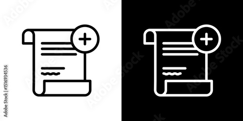 Add document icon symbol concept for graphic design, Website, UI. Svg
