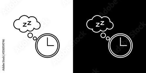 Alarm snooze icon symbol concept for graphic design, Website, UI. Svg