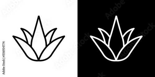 Aloe vera icon symbol concept for graphic design, Website, UI. Svg