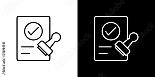 Approved document icon symbol concept for graphic design, Website, UI. Svg