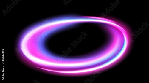 Neon ring abstract art
