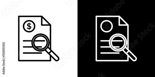 Audit report icon symbol concept for graphic design, Website, UI. Svg