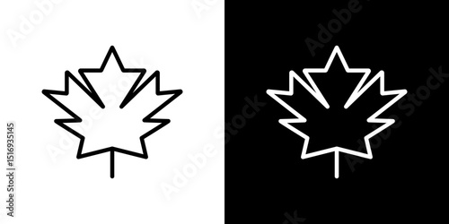 Autumn leaf canadian icon symbol concept for graphic design, Website, UI. Svg