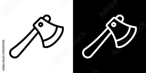 Axe icon symbol concept for graphic design, Website, UI. Svg