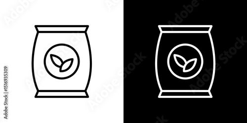 Bag seedling icon symbol concept for graphic design, Website, UI. Svg