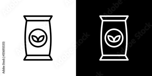 Bag seedling icon symbol concept for graphic design, Website, UI. Svg