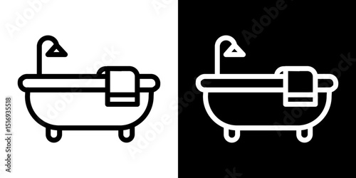 Bath icon symbol concept for graphic design, Website, UI. Svg