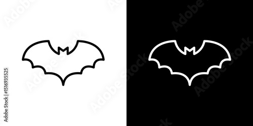 Bat icon symbol concept for graphic design, Website, UI. Svg