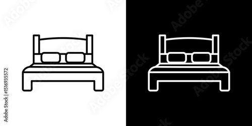 Bed icon symbol concept for graphic design, Website, UI. Svg