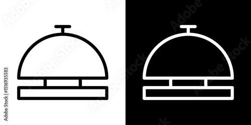 Bell concierge icon symbol concept for graphic design, Website, UI. Svg
