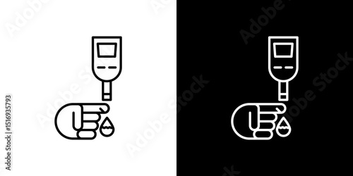 Blood sugar test icon symbol concept for graphic design, Website, UI. Svg