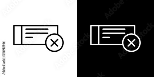 Bounced check icon symbol concept for graphic design, Website, UI. Svg