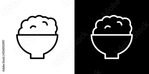 Bowl rice icon symbol concept for graphic design, Website, UI. Svg