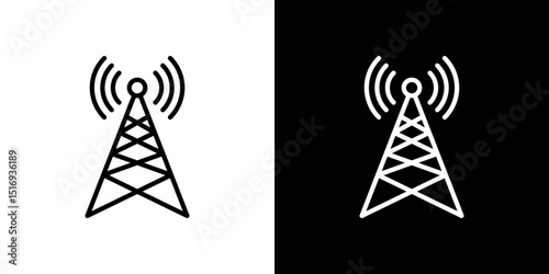Broadcast tower icon symbol concept for graphic design, Website, UI. Svg