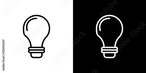 Bulb icon symbol concept for graphic design, Website, UI. Svg