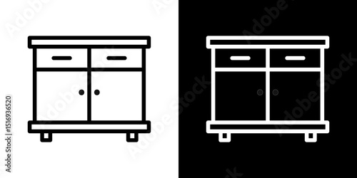 Cabinet icon symbol concept for graphic design, Website, UI. Svg