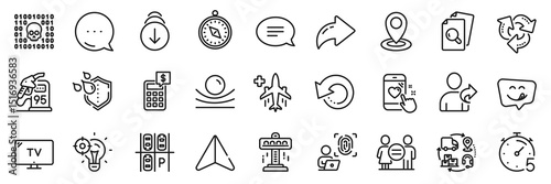 Inspect, Timer and Equality line icons pack. Share, Message, Paper plane icons. Recovery data, Calculator, Binary code web icon. Heart rating, Petrol station, Attraction pictogram. Vector