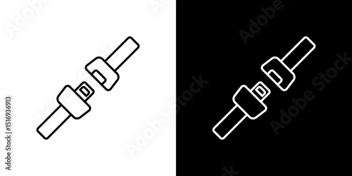 Car seat belt icon symbol concept for graphic design, Website, UI. Svg