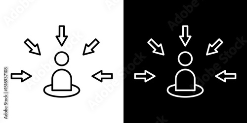 Centric consumer icon symbol concept for graphic design, Website, UI. Svg
