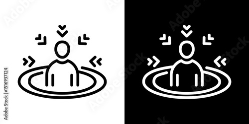 Centric consumer icon symbol concept for graphic design, Website, UI. Svg