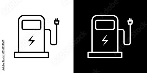 Charging station icon symbol concept for graphic design, Website, UI. Svg