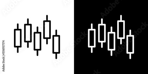 Chart candlestick icon symbol concept for graphic design, Website, UI. Svg