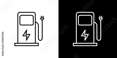 Charging station icon symbol concept for graphic design, Website, UI. Svg