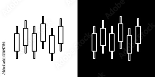 Chart candlestick icon symbol concept for graphic design, Website, UI. Svg