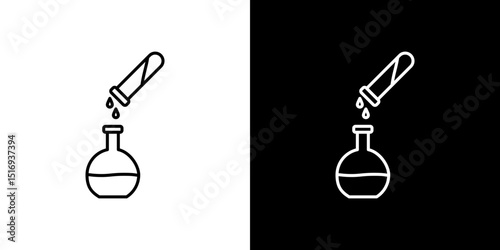 Chemical test icon symbol concept for graphic design, Website, UI. Svg