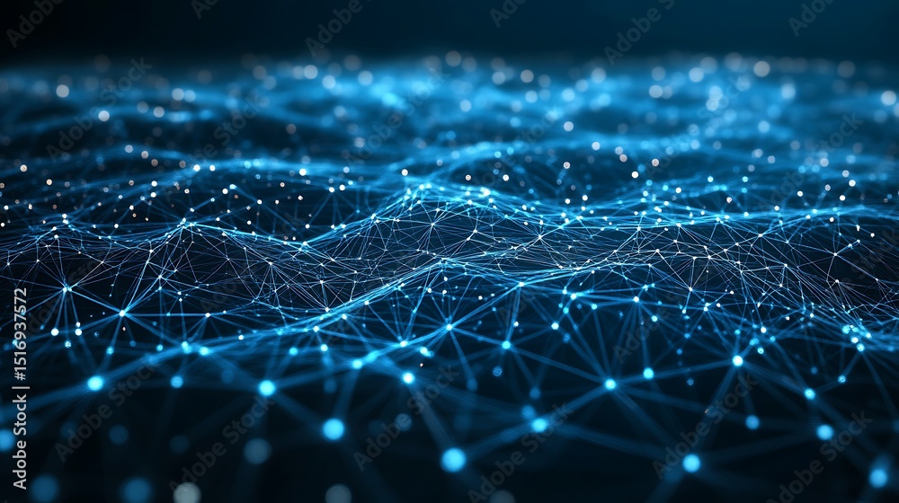 Obraz premium Abstract network of interconnected points (5)