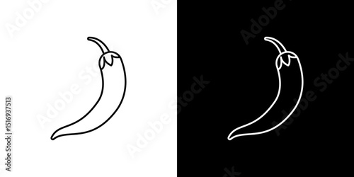 Chili icon symbol concept for graphic design, Website, UI. Svg