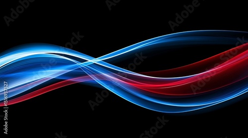 Abstract dynamic flowing ribbons