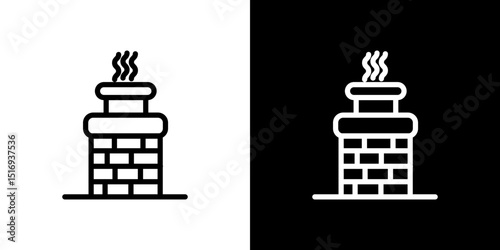 Chimney icon symbol concept for graphic design, Website, UI. Svg