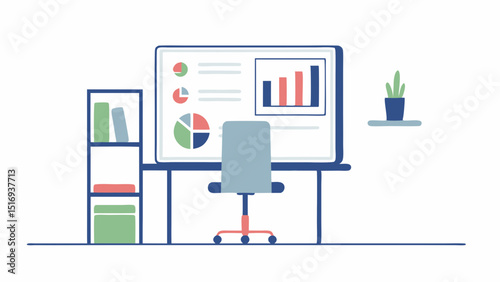 Data driven insights fueling growth reflected in the charts in an organized workspace with pastel