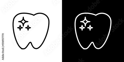 clean tooth icon symbol concept for graphic design, Website, UI. Svg