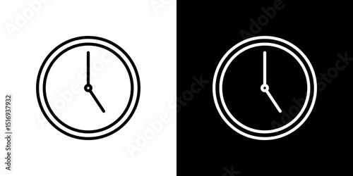 Clock-five icon symbol concept for graphic design, Website, UI. Svg