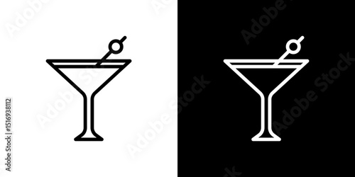 Cocktail icon symbol concept for graphic design, Website, UI. Svg