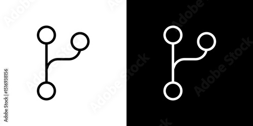 Code branch icon symbol concept for graphic design, Website, UI. Svg