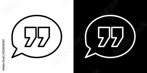 Comment quote icon symbol concept for graphic design, Website, UI. Svg