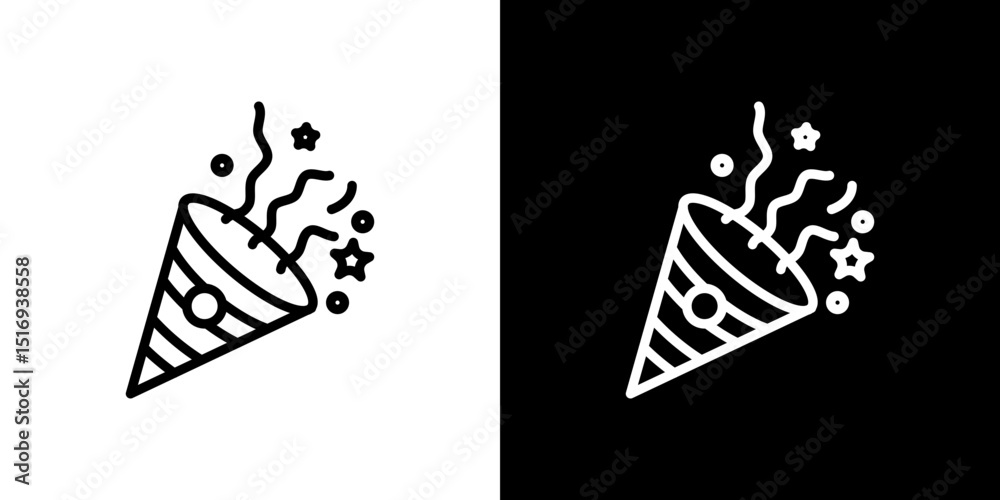 Obraz premium Confetti icon symbol concept for graphic design, Website, UI. Svg