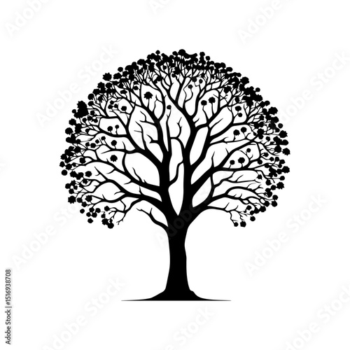 vector black tree of live icon on white background