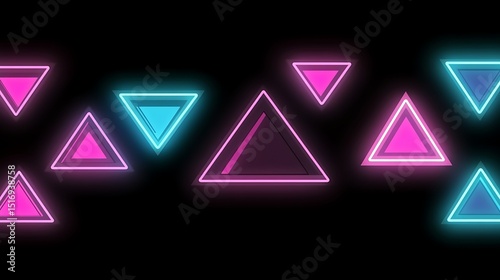 Neon Triangles Pattern