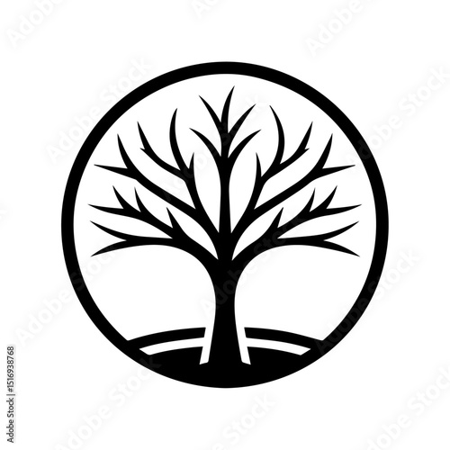 vector black tree of live icon on white background