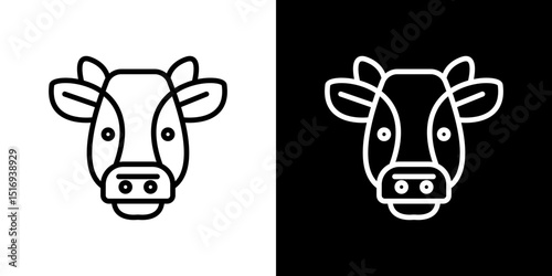 Cow icon symbol concept for graphic design, Website, UI. Svg