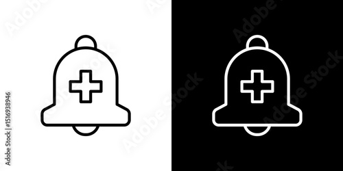 Cowbell circle plus icon symbol concept for graphic design, Website, UI. Svg