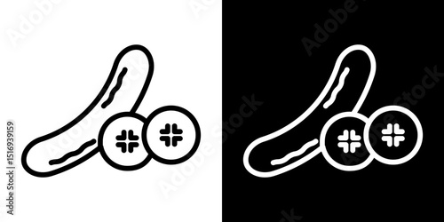 Cucumber icon symbol concept for graphic design, Website, UI. Svg