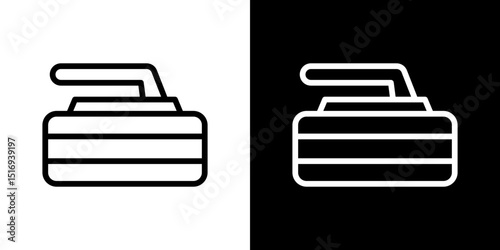 Curling stone icon symbol concept for graphic design, Website, UI. Svg