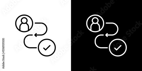 Customer journey icon symbol concept for graphic design, Website, UI. Svg