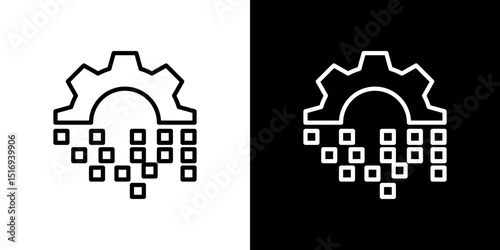 Digital transformation icon symbol concept for graphic design, Website, UI. Svg