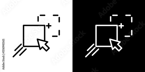 Drag and drop icon symbol concept for graphic design, Website, UI. Svg